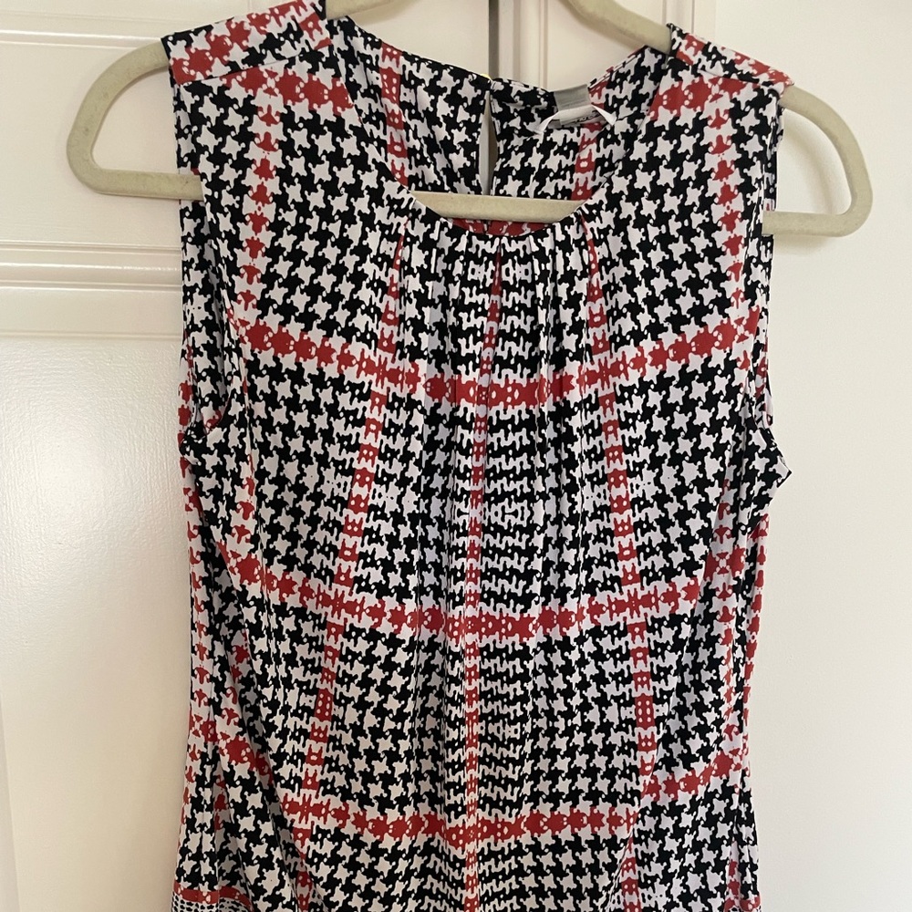 Calvin Klein houndstooth blouse